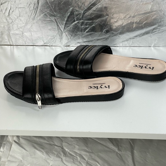 BN Ivy Lee Copenhagen Malone Leather Slides Size 38 - Picture 6 of 11